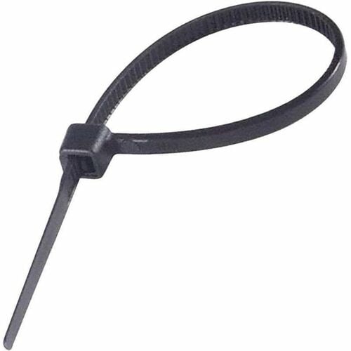 ConnektGear Cable Tying - Black - 100 / Pack Pack - Cable Tie - Nylon, Plastic