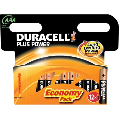 Duracell Plus Power Battery - Alkaline - 12Pack - For Multipurpose - 1.5 V DC
