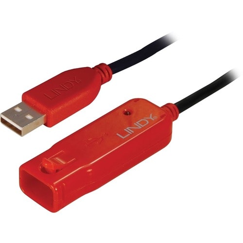 LINDY 12 m USB Data Transfer Cable - First End: 1 x USB 2.0 Type A - Male - Second End: 1 x USB 2.0 Type A - Female - 480 