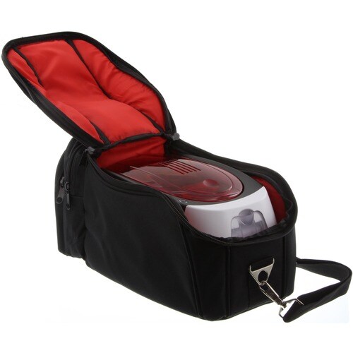 Sacoche de transport Badgy Imprimante portable - Noir, Rouge - 200 mm Hauteur x 380 mm Largeur x 200 mm Profondeur - 1 Pack