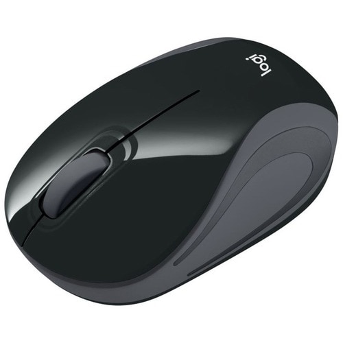 Logitech Wireless Mini Mouse M187 - Optical - Wireless - Radio Frequency - 2.40 GHz - Black - USB - 1000 dpi - Scroll Whee
