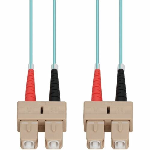 AddOn 5m SC to SC Aqua OM4 Duplex OFNR (Riser-Rated) Fiber Patch Cable - Fiber Optic for Network Device - 5m - 2 x SC Male