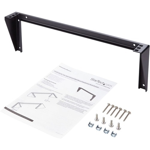 StarTech.com 1U Wall Mount Patch Panel Bracket â€" 19 in â€" Steel - Vertical Mounting Bracket for Networking and Data Equ