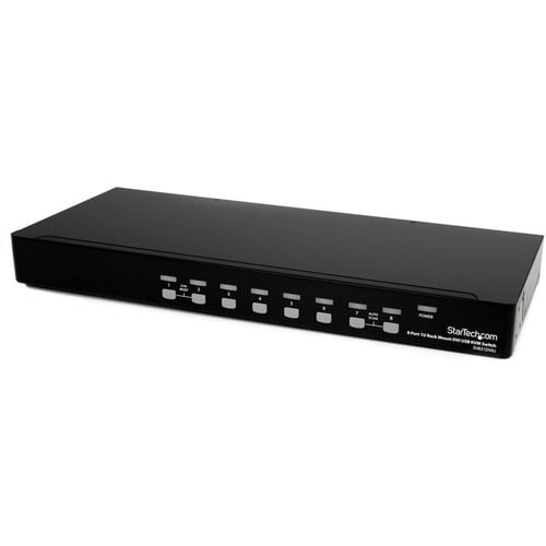StarTech.com 8 Port 1U Rackmount DVI USB KVM Switch - 8 Computer(s) - WUXGA - 1920 x 1200 - 1U - Rack-mountable