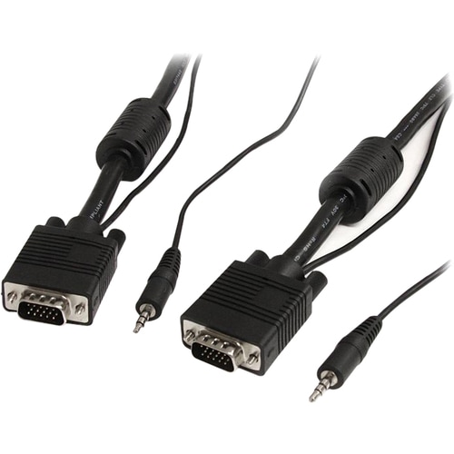 StarTech.com 10m Coax High Resolution Monitor VGA Video Cable with Audio HD15 M/M - Make VGA video and audio connections u