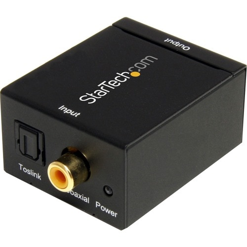 StarTech.com SPDIF Digital Coaxial or Toslink Optical to Stereo RCA Audio Converter - Black
