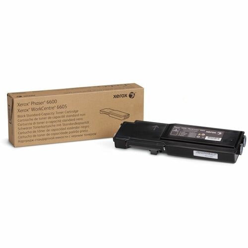 Xerox Genuine Phaser™ 6600, WorkCentre™ 6605 Black Toner Cartridge - Laser - Standard Yield - 3000 Pages - Black - 1 Each