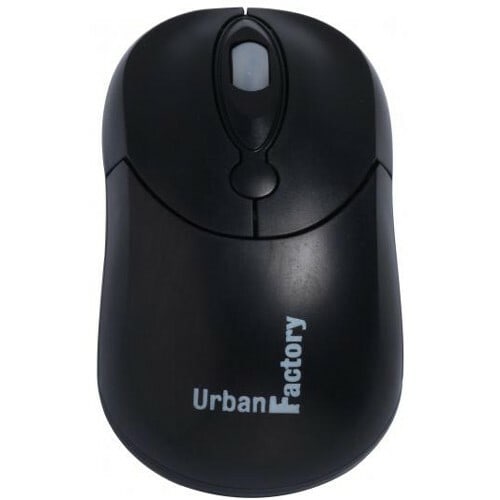 Urban Factory Crazy Mouse - USB - Black - Cable - 800 dpi - Scroll Wheel