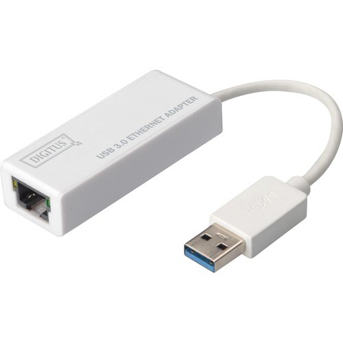 Digitus Gigabit Ethernet USB-3.0-Adapter. Produktfarbe: Weiß, Ursprungsland: China. Kompatible Betriebssysteme: Windows 7,