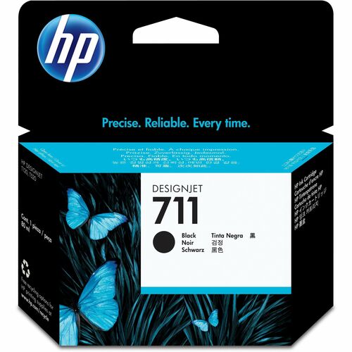 HP 711 Original Inkjet Ink Cartridge - Black - 1 Each - 80 mL