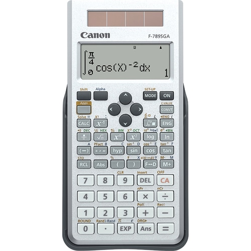 Canon F-789SGA Scientific Calculator - Textbook Display, Antibacterial Keypad, Auto Power Off, Dual Power, Hard Shell Cove