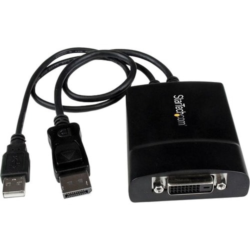 StarTech.com DisplayPort® auf Dual Link DVI Aktiv Konverter mit Stromversorgung über USB - Schwarz