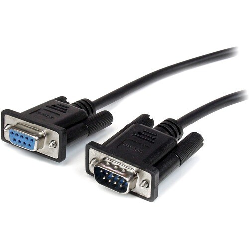 StarTech.com 0.5m Black Straight Through DB9 RS232 Serial Cable - M/F - First End: 1 x 9-pin DB-9 RS-232 Serial - Male - S