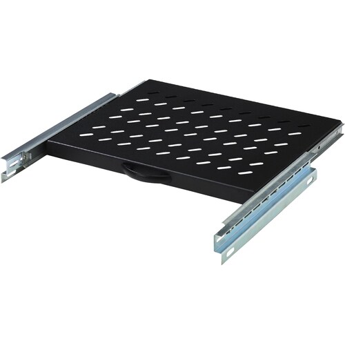 Digitus Rackmount Rack-Regal - 482,60 mm Rack Width - Schwarz - Perforierter Stahl - 25 kg Maximale Gewichtskapazität
