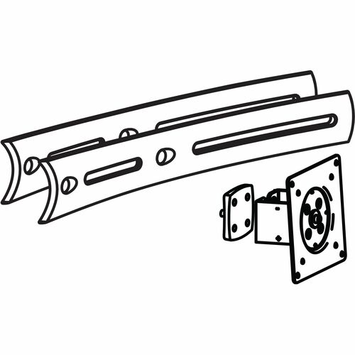 Ergotron Verlängerung für Schreibtischständer, LCD-Display, Monitor, Display - Schwarz - Bildschirmgröße: 53,3 cm bis 76,2