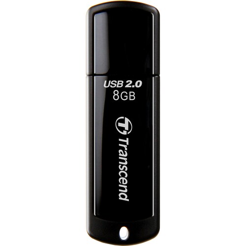 Transcend JetFlash 350 8 GB USB 2.0 Flash-Laufwerk - Schwarz - 15 MB/s Read Speed - 7 MB/s Write Speed - 30 Jahr(e) Garant