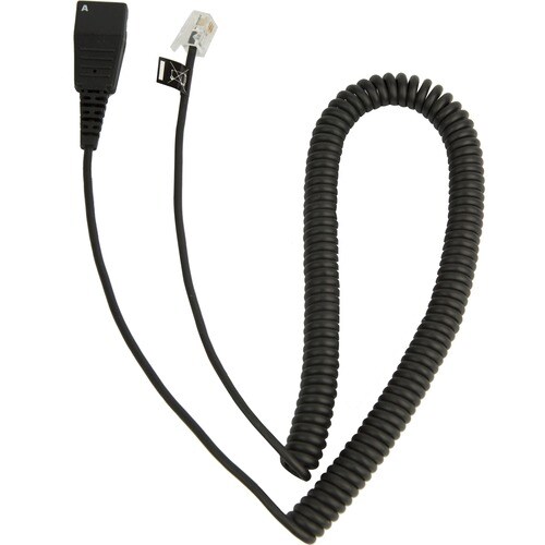 Jabra 8800-01-37 2 m Schnelltrennung / RJ-9 Telefonkabel - 1 Stück - Cable for Headset, IP-Telefon - Schwarz