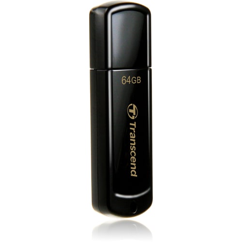 Transcend JetFlash 350 64 GB USB 2.0 Flash-Laufwerk - Schwarz - 15 MB/s Read Speed - 11 MB/s Write Speed - 30 Jahr(e) Gara