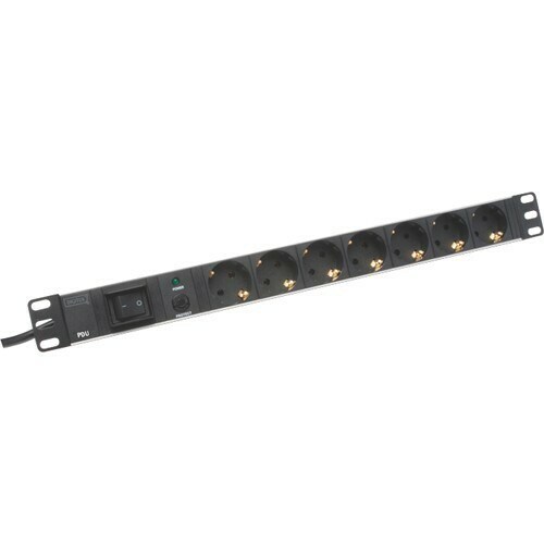 Digitus DN-95403 Steckdosenleiste - Schuko - 7 - 2 m Kabel - 16 A Stromstärke - 250 V AC Voltage - 4 kW - Rackmount