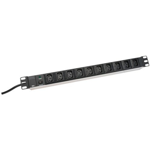 Digitus DN-95404 Steckdosenleiste - 10 - 2 m Kabel - 10 A Stromstärke - 250 V AC Voltage - 2,50 kW - Rackmount