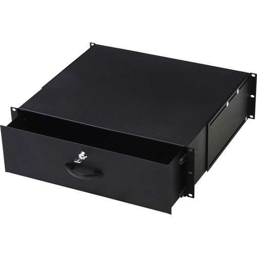 Digitus 3U Rackmount Rackschublade - Schwarz - Stahl - 25 kg Maximale Gewichtskapazität