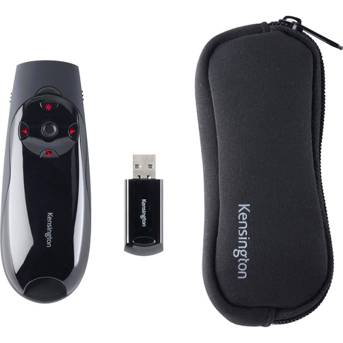 Kensington Presenter Expert Mouse - Radio Frequency - USB - Laser - 4 Button(s) - Black - Wireless - 50 m - 2.40 GHz