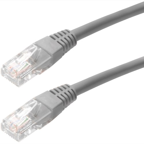 4XEM 50FT Cat5e Molded RJ45 UTP Network Patch Cable (Gray) - 50 ft Category 5e Network Cable for Network Device, Notebook 
