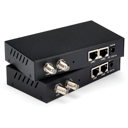 StarTech.com Gigabit Ethernet over Coaxial Unmanaged Network Extender Kit - 2.4km - 2.40 km Extended Range - Steel