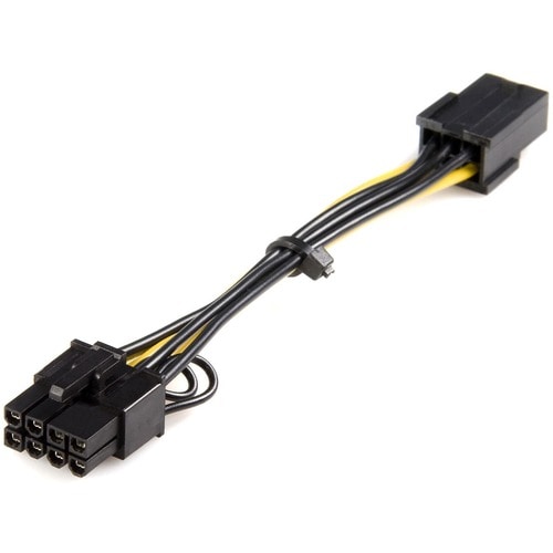 StarTech.com Câble adaptateur d'alimentation PCI Express à 6 broches vers 8 broches de 15 cm - F/M - Pour PCI Express Card