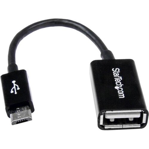 StarTech.com 13cm 5in. Micro USB to USB OTG Host Adapter - Micro USB Male to USB A Female On-The-GO Host Cable Adapter - U