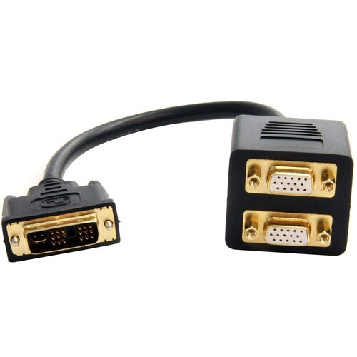 StarTech.com 30cm DVI auf 2x VGA Splitter Kabel - DVI-I Dual VGA Y-Kabel - Stecker/Buchse - Zweiter Anschluss: 2 x 15-pin 