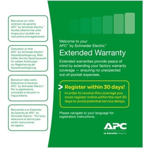 APC by Schneider Electric Warranty/Support - Extended Warranty - 1 Year - Warranty - 24 x 7 - Exchange - Parts - Electroni