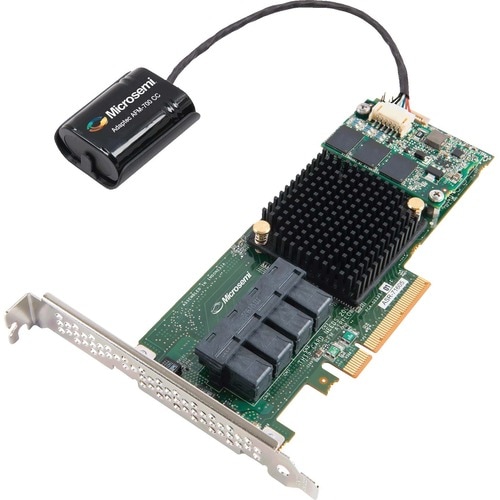 Microchip Adaptec 71605Q SAS Controller - PCI Express 3.0 x8 - Low-profile - Plug-in Card - RAID Supported - 0, 1, 1E, 5, 