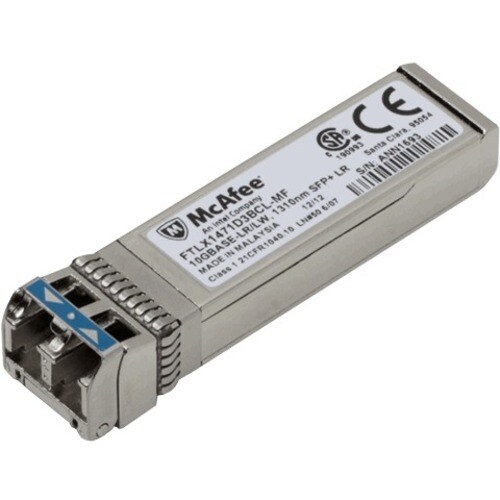 McAfee by Intel SFP+ 10G LR Fiber Trans - For Optical Network, Data Networking - 10GBase-LR Network - Optical Fiber - Sing