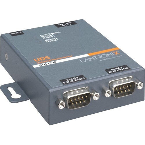 Lantronix UDS2100 Device Server - 1 x Network (RJ-45) - 2 x Serial Port - Fast Ethernet