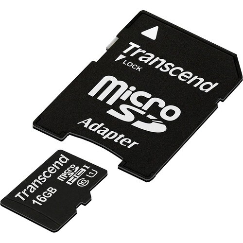 Transcend Premium 16 GB Class 10/UHS-I microSDHC - 90 MB/s Read - 25 MB/s Write