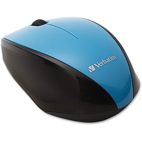 Verbatim Wireless Notebook Multi-Trac Blue LED Mouse - Blue - Blue Optical - Wireless - Radio Frequency - 2.40 GHz - Blue 