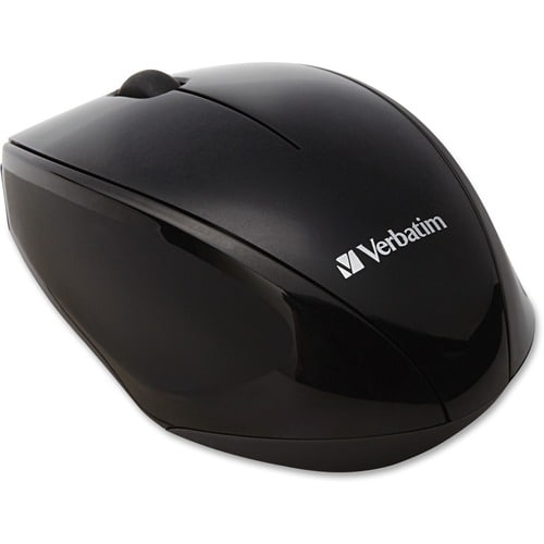 Verbatim Wireless Notebook Multi-Trac Blue LED Mouse - Black - Blue Optical - Wireless - Radio Frequency - 2.40 GHz - Blac