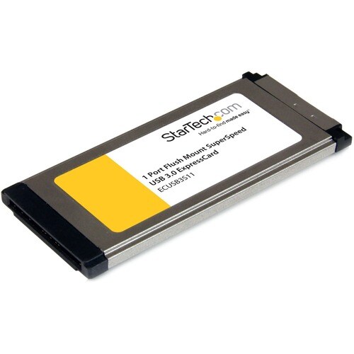 StarTech.com 1 Port Flush Mount ExpressCard SuperSpeed USB 3.0 Card Adapter with UASP Support - 1 Total USB Port(s) - 1 US