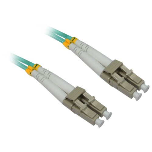 4XEM 3M AQUA Multimode LC To LC 50/125 Duplex Fiber Optic Patch Cable - Fiber Optic for Network Device - 9.84 ft - 2 x LC 