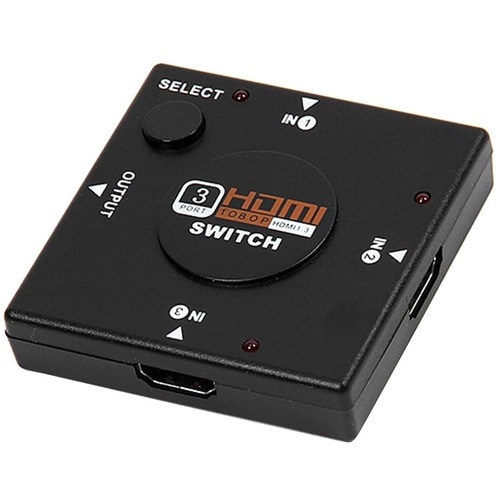 4XEM 3 Port HDMI Switch with full HD support. 3 HDMI devices into 1 HDMI display. - 3 Port HDMI Switch with 1920 x 1080 - 