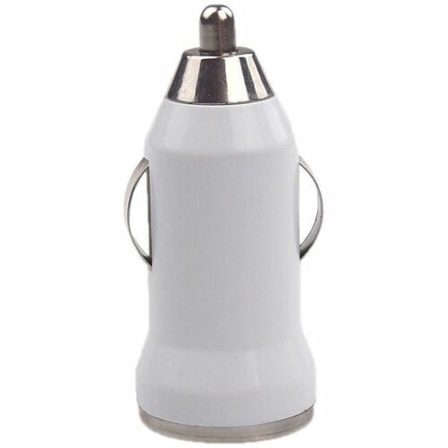4XEM Universal USB Car Charger For iPhone/iPod/USB Devices (White) - 12 V DC, 24 V DC Input - 5 V DC/1 A Output