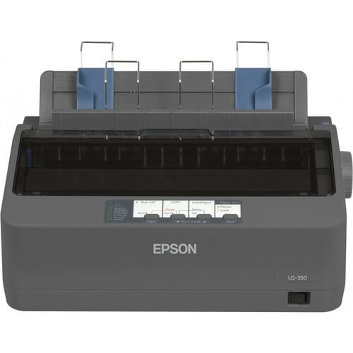 Epson LQ-350 24-pin Dot Matrix Printer - Monochrome - Energy Star - 80 Column - 347 cps Mono - USB - Parallel - Serial - 1