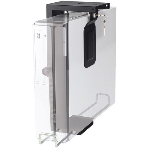 Newstar Lockable Under Desk PC Mount (Suitable PC Dimensions - Height: 20-36 cm / Width: 5-10 cm) - Black - Height Adjusta