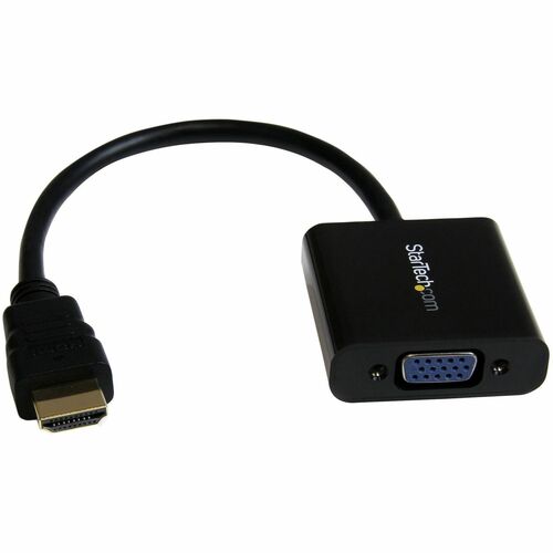 StarTech.com HDMI to VGA Adapter - 1080p - 1920 x 1080 - Black - HDMI Converter - VGA to HDMI Monitor Adapter - Connect an