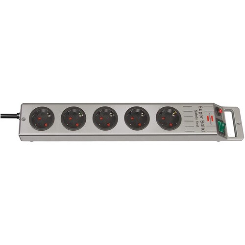 Brennenstuhl Super-Solid Steckdosenleiste - Schuko - 2,50 m Kabel - 16 A Stromstärke - 230 V AC Voltage