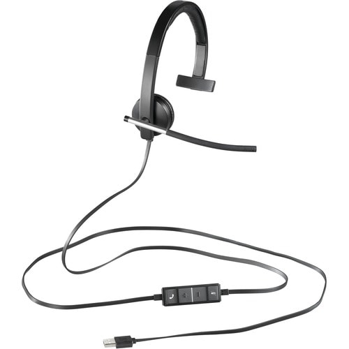 Logitech USB Headset Mono H650e - Mono - USB - Wired - 50 Hz - 10 kHz - Over-the-head - Monaural - Supra-aural - Noise Can
