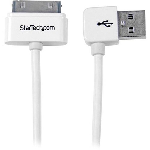 StarTech.com Cable Cargador 1m Conector Dock Connector de Apple® 30 Pines a USB en Ángulo Izquierdo iPod® iPhone® iPad® - 
