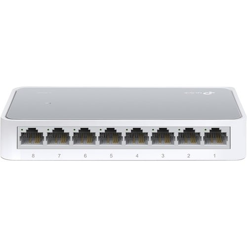 TP-Link TL-SF1008D 8 Ports Ethernet Switch - Fast Ethernet - 10/100Base-TX - 2 Layer Supported - Twisted Pair - Desktop, W