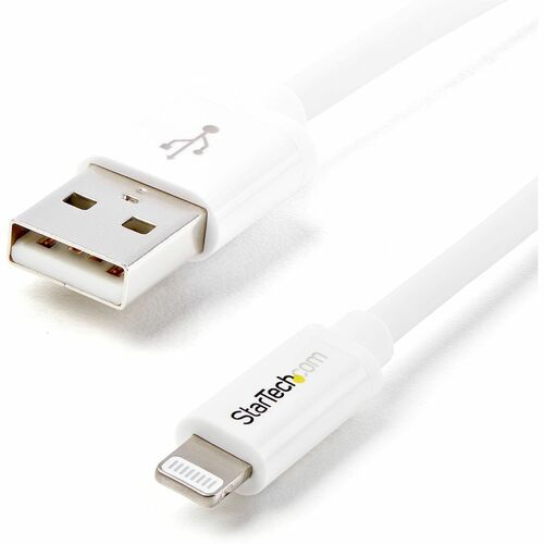 StarTech.com 2m (6ft) Long White AppleÂ® 8-pin Lightning Connector to USB Cable for iPhone / iPod / iPad - Cable for iPhon